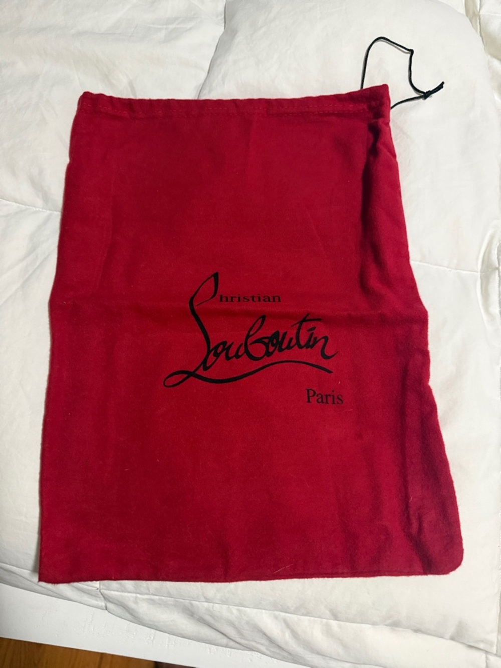 Christian Louboutin Red Drawstring Logo Dust Bag